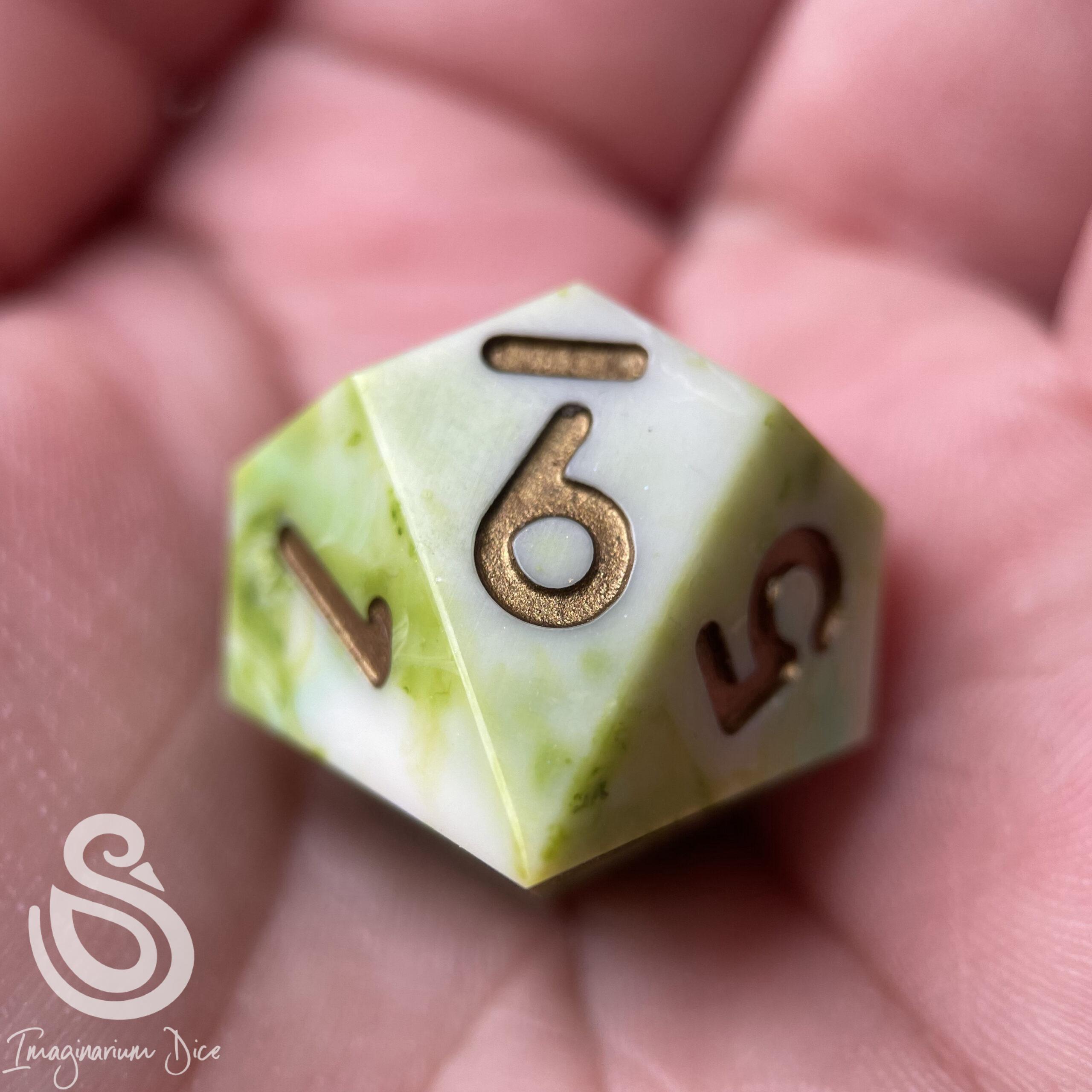 All the Greens | 5d10 handmade dice set - Image 23