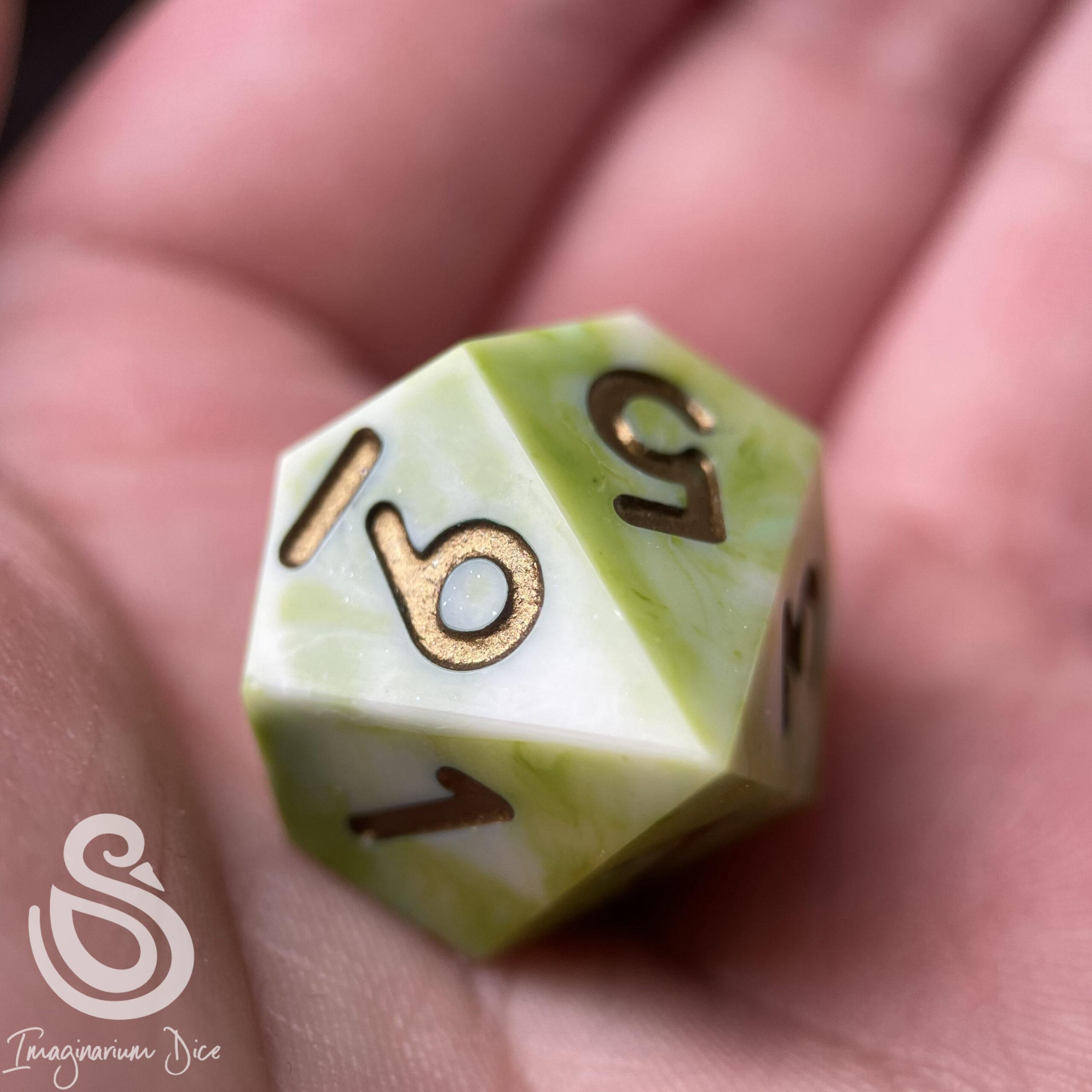 All the Greens | 5d10 handmade dice set - Image 20
