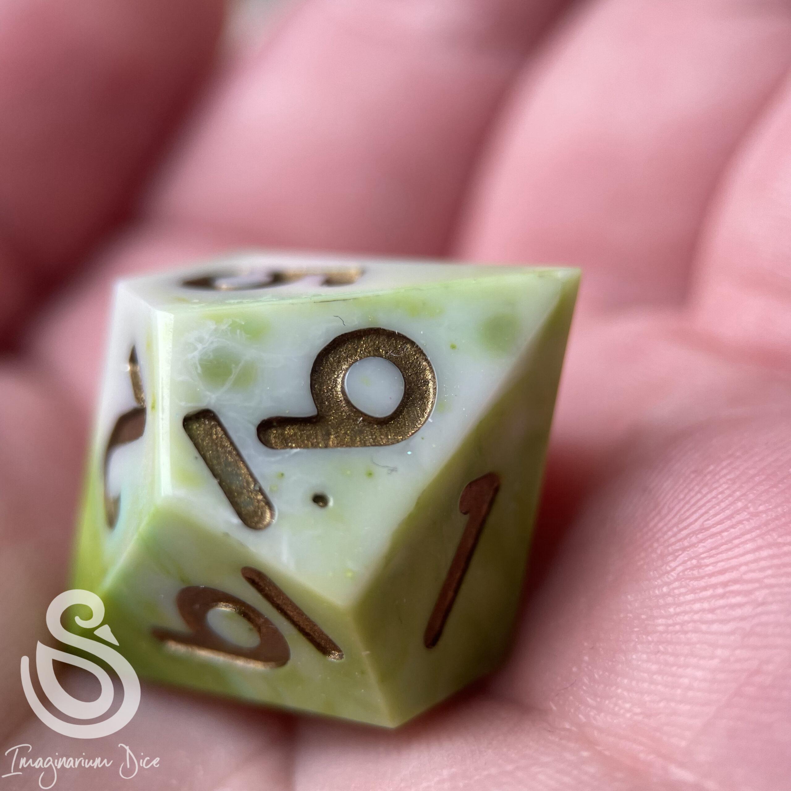 All the Greens | 5d10 handmade dice set - Image 18