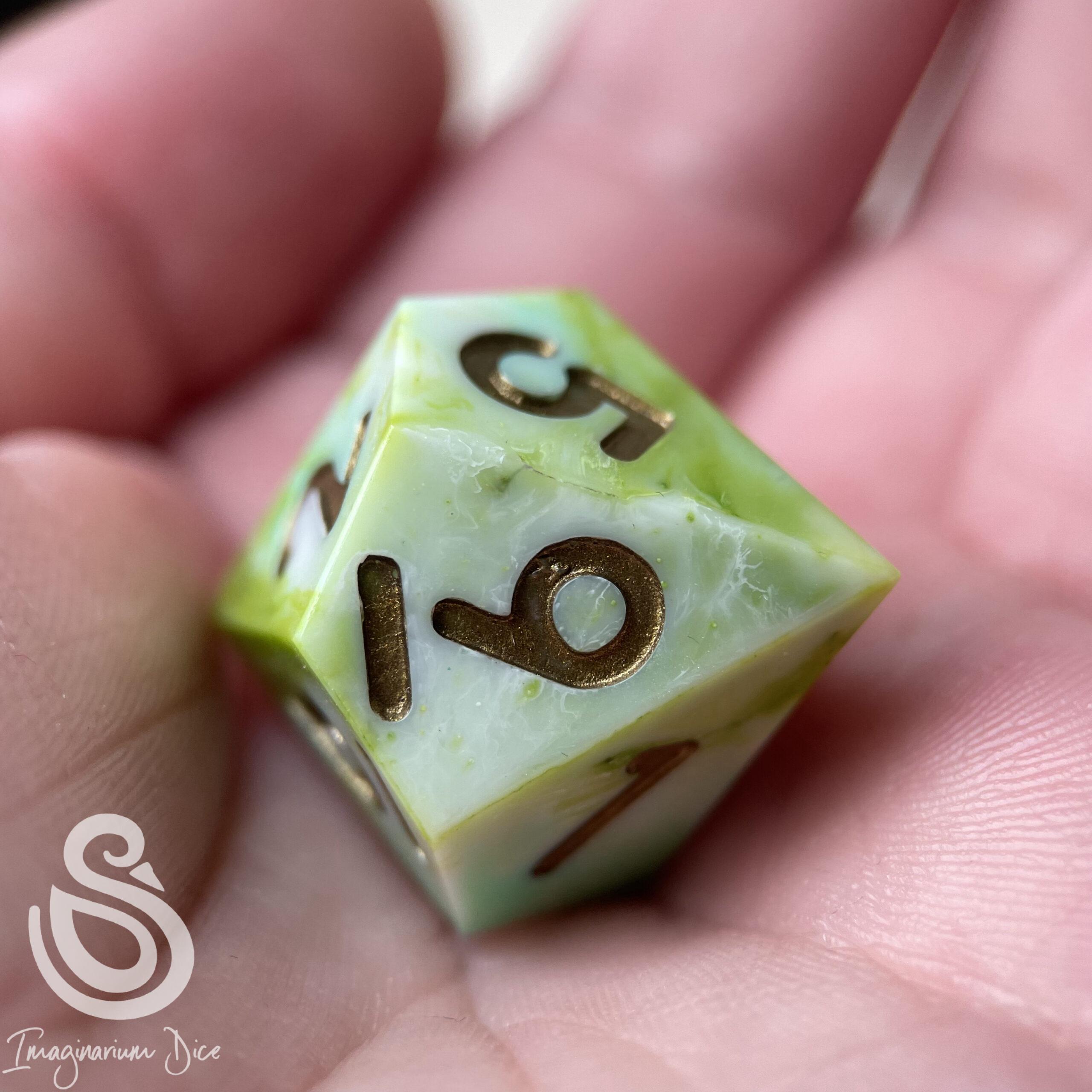 All the Greens | 5d10 handmade dice set - Image 17